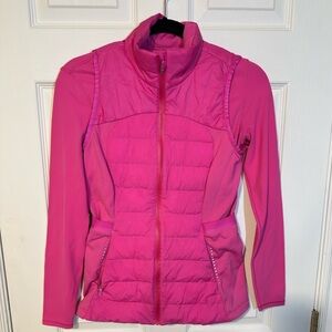 Lululemon Down for It All Vest and Wunder Train Cropped